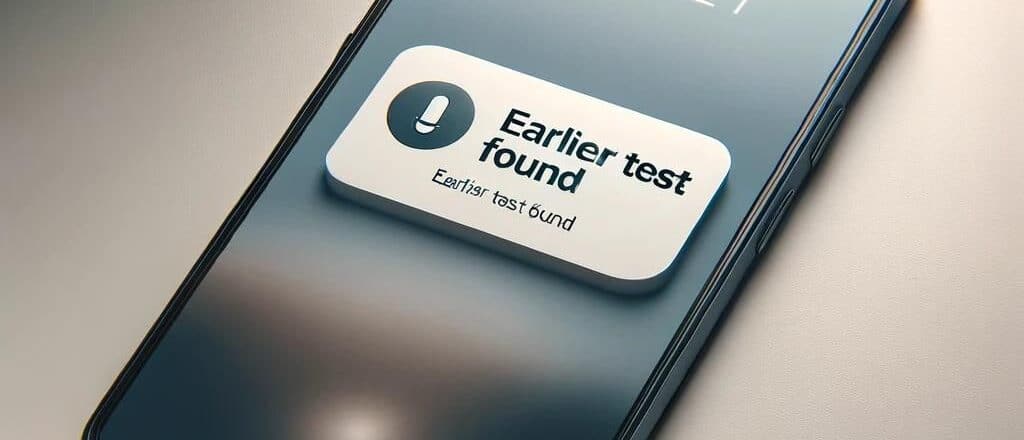 notification on phone with an earlier test date