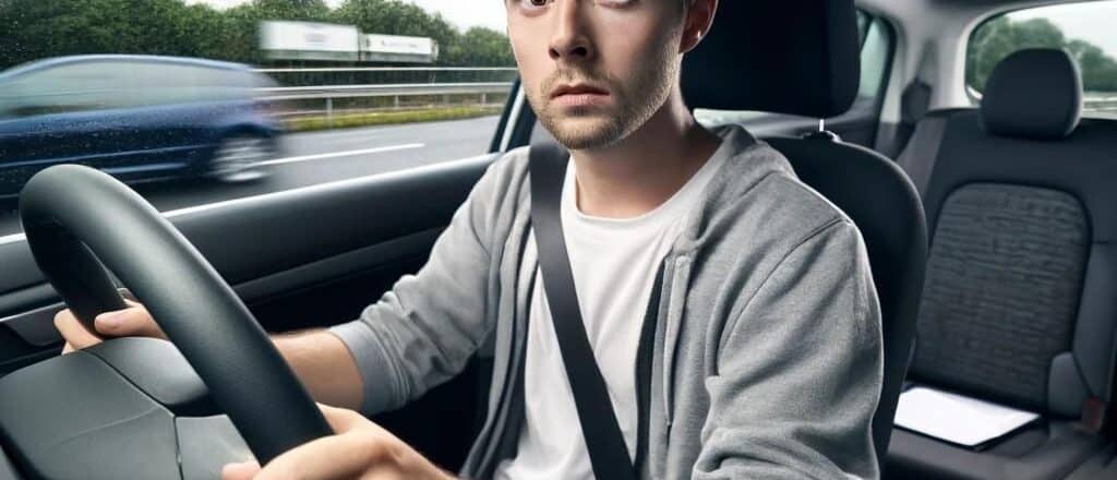 Image of nervous learner driver