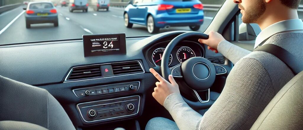 Learner driver on the motorway