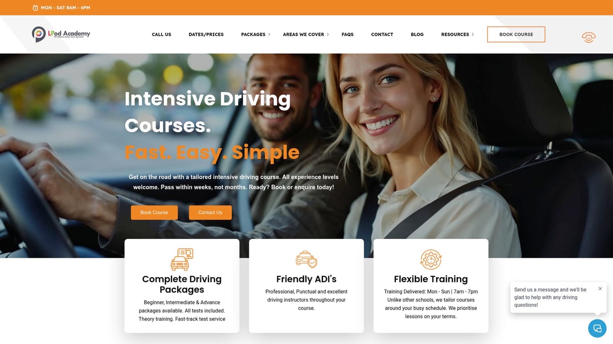 Intensive Learn to Drive Course Guide for Beginners 2025 - LPOD Academy: Intensive Courses for Beginners